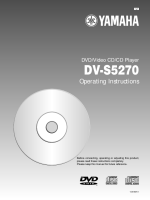 Yamaha DVS-5270 - Owners Manual 